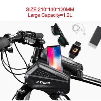 X-TIGER Regntæt Cykling Taske Stødsikkert Reflekterende Cykel Taske Ramme Foran Telefonen Tilfælde Touchscreen-MTB Cykel Taske Tilbehør
