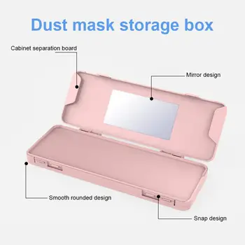 Bærbare Maske opbevaringsboks Dobbelt-layer Face Cover etui Arrangør Indehaver
