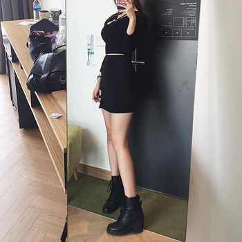 Korean Style Sort Hip Nederdele Uregelmæssige Micro Mini Nederdel-Mini Nederdel Sommer Mode Saia Høj Talje Faldas Mujer