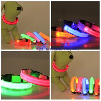 Ved dhl eller ems 200pcs Nylon Band Gennemsigtig Blinkende LED Wrist Strap Armbånd til Udendørs Nat Aktivitet, Sikkerhed Party