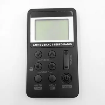 Mini Bærbar Radio Håndholdt Digital AM FM USB-TF MP3-Afspiller, Genopladelige Højtaler