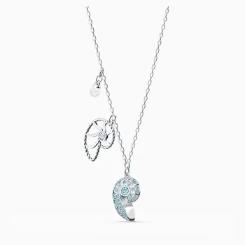 SWA2020 Nye Mode Klassiske Havet Blå Shell Nautilus Pierced Halskæde Oprindelige Sende Kæreste Udsøgt Romantisk Fødselsdagsgave
