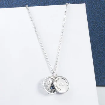 Xiaojing 925 Sterling Sølv Snefnug Blå Emalje stjernehimmel Halskæde Mode Smykker til Kvinder, Gaver Gratis Skibet