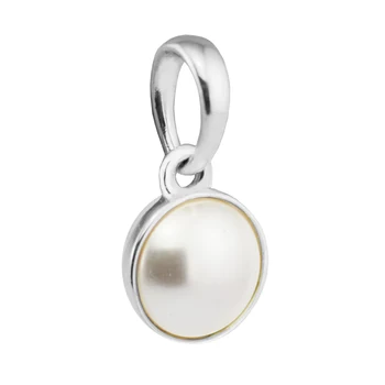 Lysende Lille Dråbe Hvid Krystal Perle Charm Passer 925 Sølv Oprindelige Armbånd Til Kvinde Mode Smykker Perler Til Smykkefremstilling