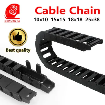 1m Plastik Bro Kabel kæde træk transmission Semi-lukkede 15x15 15x20 15x40 Egnet til 3D printer CNC engraving machine
