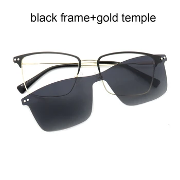 IENJOY Mænd Solbriller Kvinder Klip På Magnetiske Briller Ramme af Metal Suqare UV 400 Polariserede Briller til Kørsel Fiskeri