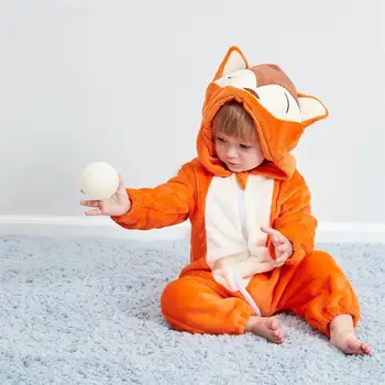 Baby Tøj 2019 Spædbarn Romper Tegnefilm Fox Drenge Piger Buksedragt Nye Født Tøj Hætteklædte Lille Barn Panda Søde Stitch Baby Kostumer