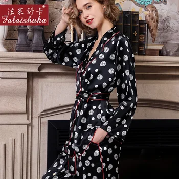 19 momme Sexet sort natural silke nattøj kvinder klæder kjole sæt pyjamas med lange ærmer elegance kvalitet mulberry silke kvinder