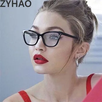 2021 Vintage Cat Eye Dame Brillestel Mode Anti Blå Lys Briller Kvinder Klare Briller Lunette De Vue Homme