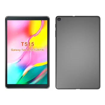 Sort mat skridsikkert Soft TPU-Gennemsigtig Klar Silikone Case Cover til Samsung Galaxy Tab 10.1 2019 T515