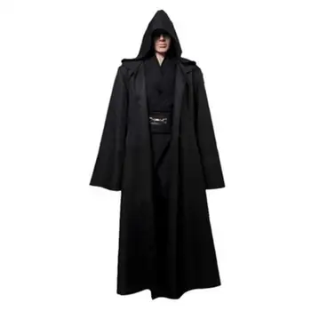 1 stk Ny Darth Vader Terry Jedi Black Robe Jedi Knight Hoodie Kappe Halloween Cosplay Kostume Kap For Voksne 821003