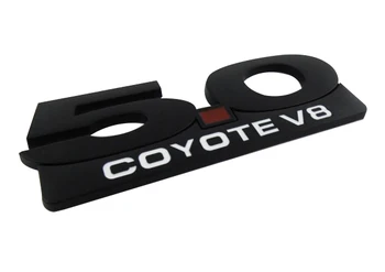 Auto bil Sort 5.0 Coyote V8 for 2011-Fender Mustang GT Logo Badge Mærkat