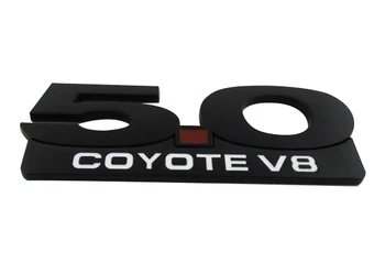 Auto bil Sort 5.0 Coyote V8 for 2011-Fender Mustang GT Logo Badge Mærkat