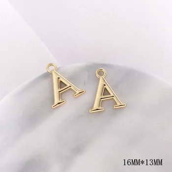 Ny stil 104pcs/masse bogstaver i et alfabet form legering flydende medaljon vedhæng diy smykker øreringe/armbånd/halskæde tilbehør