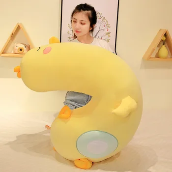 70CM Bløde søde og søde stor gul duck lang pude sovende pige med ben lang pude pige fødselsdag gave