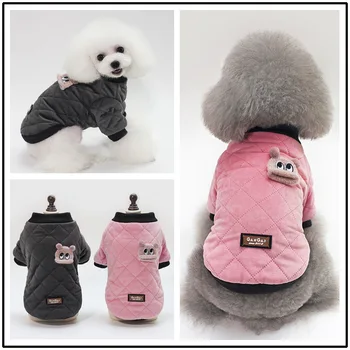 2020 Hund Tøj Vinter Bomuld Varm Frakke Teddy Bichon dog plaid jakke til Små Hunde Hvalp Hunde Kæledyr Tykkere Pet Tøj