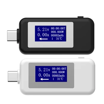 Type-c Tester USB-Tester DC Digital Voltmeter Spænding Nuværende Meter Amperemeter Detektor Power Bank Oplader Indikator Voltmeter