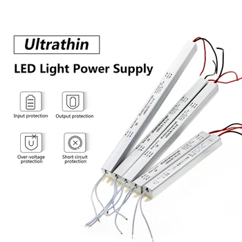 Ultratynde LED-Driver, 12 V 1,5 A 2A 3A 5A Strømforsyning 18W 24W 36W-48W 60W Belysning Transformer til LED Strip Light Box