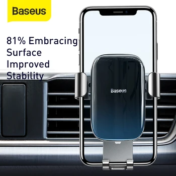 Baseus Luksus Gradient Farve Bil, Telefon Holder Til iPhone Samsung Tyngdekraften Air Vent Mount Klip Bil Celle Mobiltelefon Holder Stand