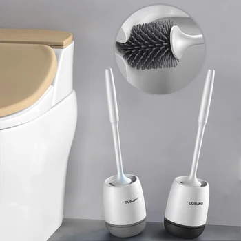 4Style TPR Silikone Toilet Børste Blød Børste vægmonteret Badeværelse Toilet Børste Rent Værktøj Holdbar Thermo Plastic Rubber