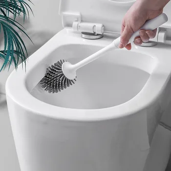 4Style TPR Silikone Toilet Børste Blød Børste vægmonteret Badeværelse Toilet Børste Rent Værktøj Holdbar Thermo Plastic Rubber