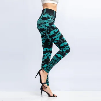Kvinder Leggings Høj Elastisk Tynde Camouflage Legging Slank Army Grøn Jegging Trænings-Og Leggins Gym Sport Plus Size Bevægelse Bukser
