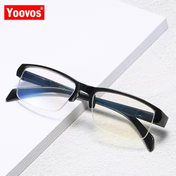 Yoovos Læsning Briller Mænd/Kvinder 2021 Blå Lys Læsning Briller Womne Plast Square Frame Briller Oval Anti-Træthed Okulary