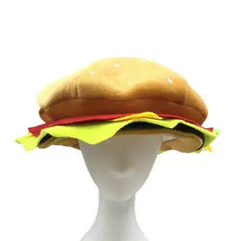 Julepynt Mad Hat Burger Hat Halloween, Julefrokost, Rekvisitter, Kostume Kjole Op Rekvisitter Cap Hatte