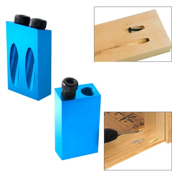 Pocket Hul Jig Kit 6/8/10mm-Drev-Adapter til Træbearbejdning Vinkel Bore Huller Guide Træ Værktøjer