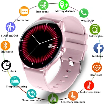 LIGE 2020 Nye Damer Smart ur med puls, blodtryk overvåge fitness tracker Sport damer Smartwatch mand til Android, IOS