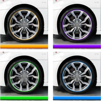 Car Wheel Rim Mærkat Krom Hjul Dekoration Auto Dæk, Fælge Forgyldt Strip Beskyttelse Dekoration Car-styling, Udvendig Tilbehør