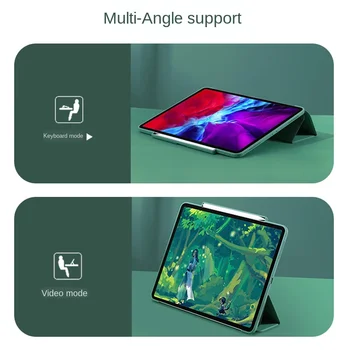 For iPad Pro 12.9 4th Generation 2020 Tilfælde Fold PU Læder Smart taske Til iPad Pro 11 2020 2019 2018 Dække med Blyant Indehaveren