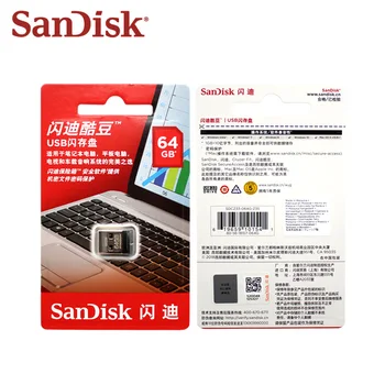 SanDisk Originale USB-2.0-Mini-Pen-Drev 64GB SDCZ33 16GB 32GB USB-Flash-Drev Stick U Disk, USB-Nøgle, Nøglen Til PC