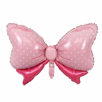 10/50stk Folie Balloner Baby Dreng Pige Pink Blå Sløjfeknude Form Ballons, Baby Shower, Fødselsdag Dekoration Gave Bold Børn Legetøj