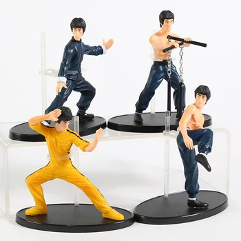 Kung Fu Master Bruce Lee PVC Figur Samling Legetøj 4stk/sæt