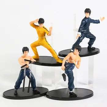 Kung Fu Master Bruce Lee PVC Figur Samling Legetøj 4stk/sæt