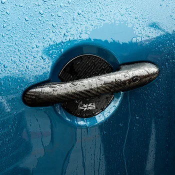 Carbon Fiber Bilens dørhåndtag Bunden Klistermærke Til BMW MINI Cooper S Bil Håndled Beskyttende Film F54 F55 F56 F60 R55 R56 R60