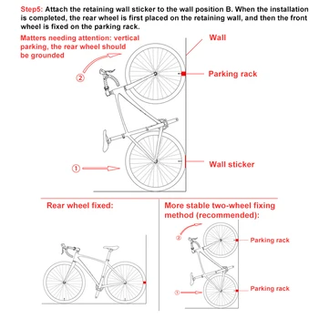 Cykelparkering Rack Cykel Parkering Rack-MTB Cykel Bærbare Væg Rack Indendørs selvklæbende Beslag Lodret ALS88