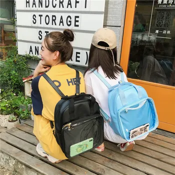Mode Teenage Piger Indstillinger Indstillinger Klare Og Gennemsigtige Kvinder Rygsæk Søde Små Ita Poser Til Skole Mini-Pink Sort Schoolbags