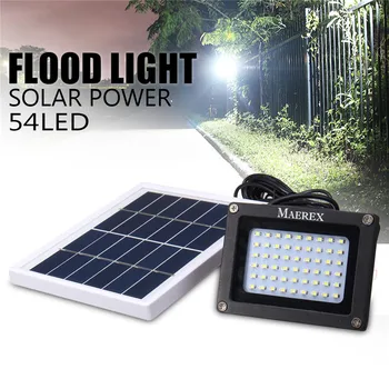 Solar Oversvømmelse Lys 54 LED Mørke Sensor Sol Lampe Spotlight væglamper Projektør Udendørs Nødsituation Oversvømmelse Lys