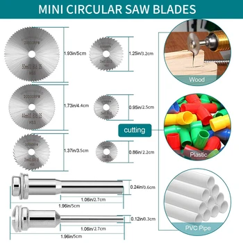 60pcs Diamond savklinge Sæt HSS Mini Circular Saw Blade For Dremel Roterende Værktøjer Harpiks Cut-Off Hjul-Diamant-skæreskiver