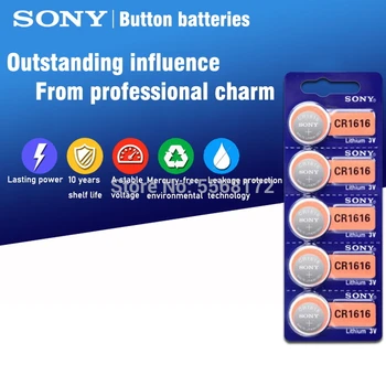 10STK Sony Original CR1616 Knap Celle Batteri Til Ure, Bil Fjernbetjening Nøgle cr 1616 ECR1616 CR1616-1W 3v Lithium Batterier