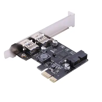 2-Port USB 3.0-port til PCI-e x1 Expansion-Kort PCI Express-Adapter til Stationære PC til Windows 10/8/8.1/7