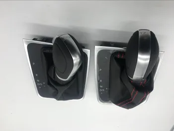 CHESHUNZAI DSG Gear gearknop læder Cover sort sort søm eller røde søm til Golf 7 5GG 713 203