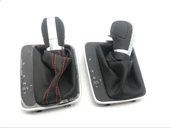CHESHUNZAI DSG Gear gearknop læder Cover sort sort søm eller røde søm til Golf 7 5GG 713 203