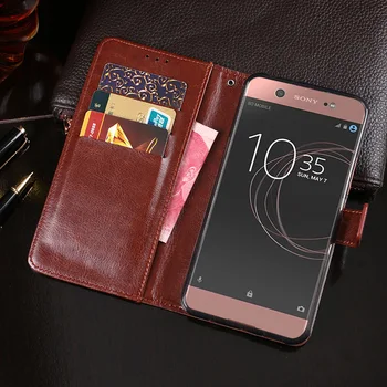Flip Wallet etui til Sony Xperia XA Ultra XA1 Plus XA2 XA3 XZ Premium XZ1 XZ3 Læder taske Stå Telefon Dække Coque