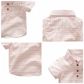 Hot Summer Baby Drenge Tøj Casual Kortærmet Stribet Print-Toppe Bluse Shirt+Shorts Børn Tøj Sæt