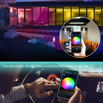 WiFi LED Strip Lights RGB 2835/5050 Vandtæt Felixable Tape Med Alexa, Google Udendørs Musik og Voice Sync Til Fester Karaoke