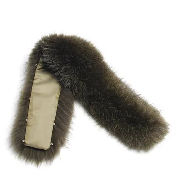 Naturlige vaskebjørn pels trompet Vinter frakke jakke krave Pels naturlige pels