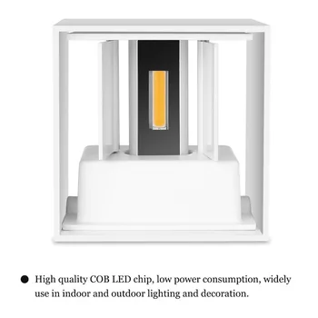 IP65 LED vandtæt væg lamper 12W indendørs og udendørs justerbare vægbeslag lys veranda, gårdhave korridor soveværelse væg sconce